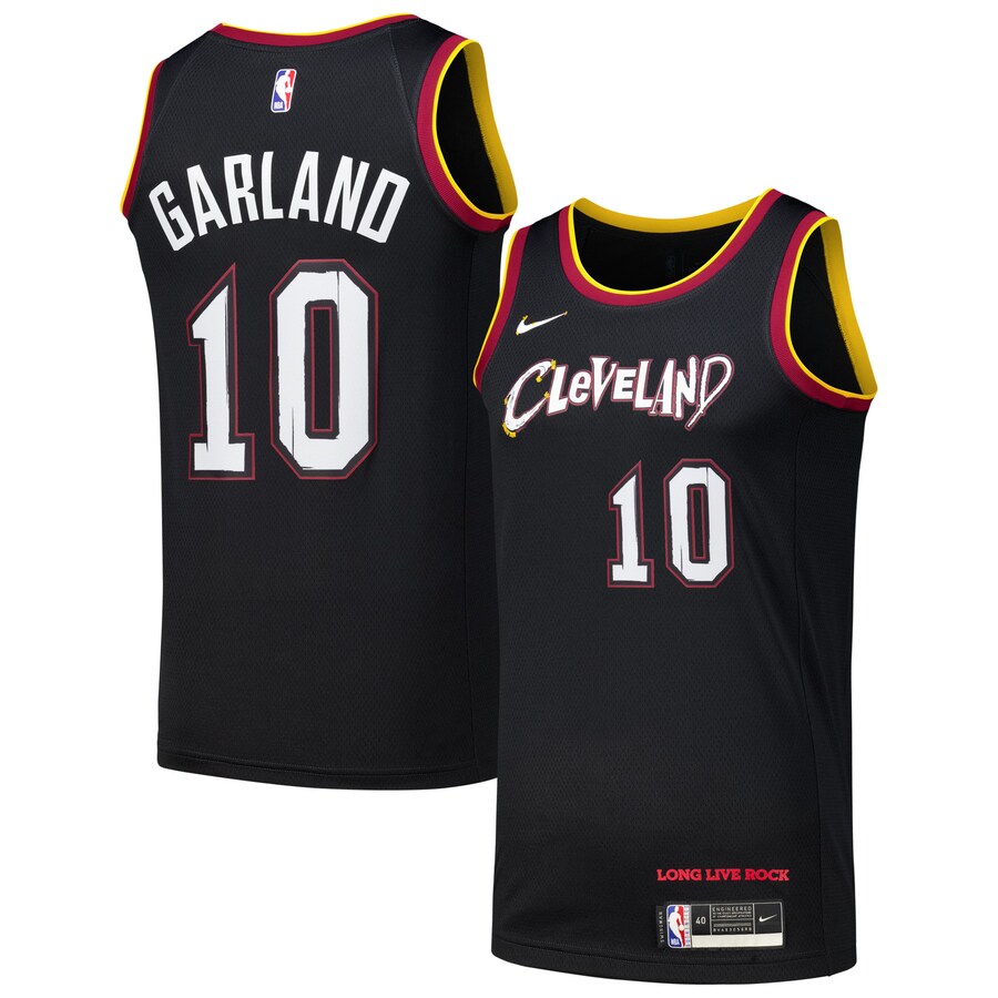 Men's Cleveland Cavaliers Darius Garland Nike Black Swingman Player Jersey - City Edition - Jersey