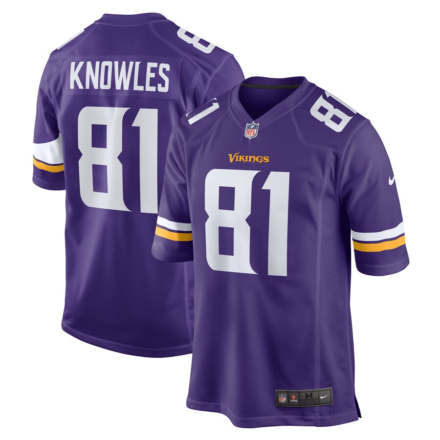 Men's Minnesota Vikings Malik Knowles Nike  Purple Team Game Jersey - Jersey