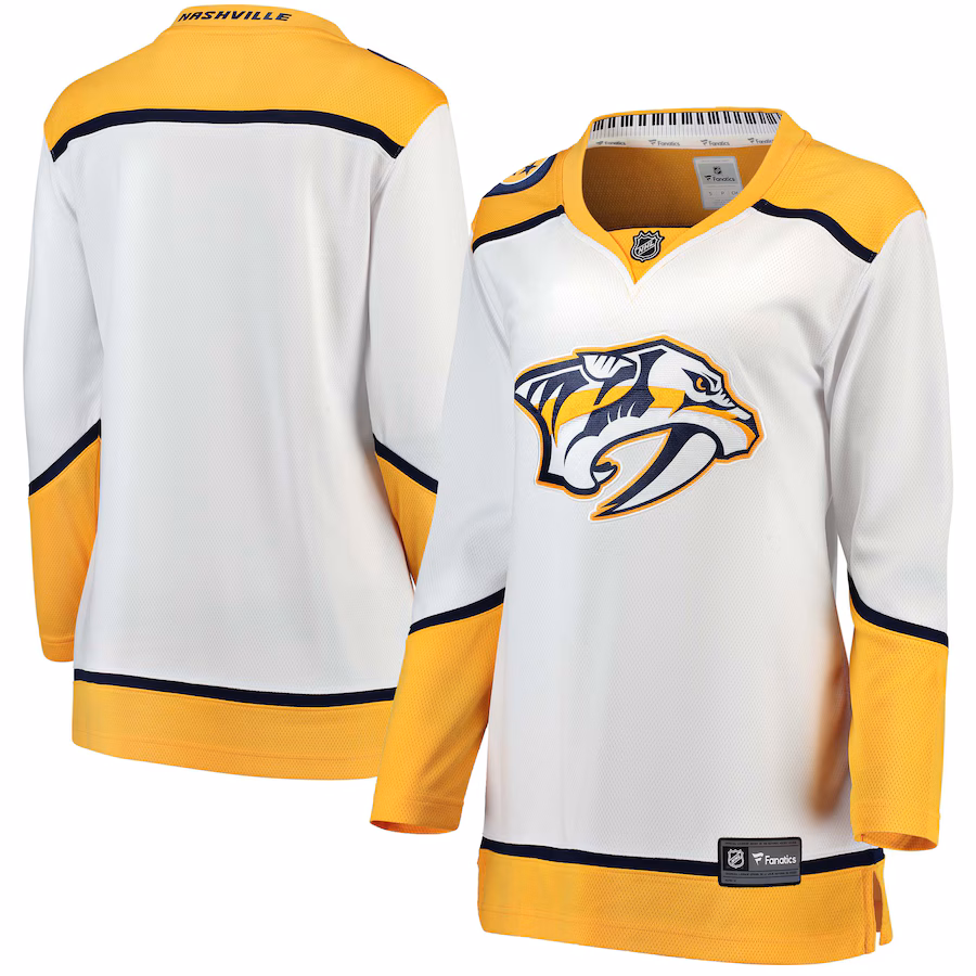 Women's Nashville Predators Fanatics White Away Breakaway Jersey - Jersey