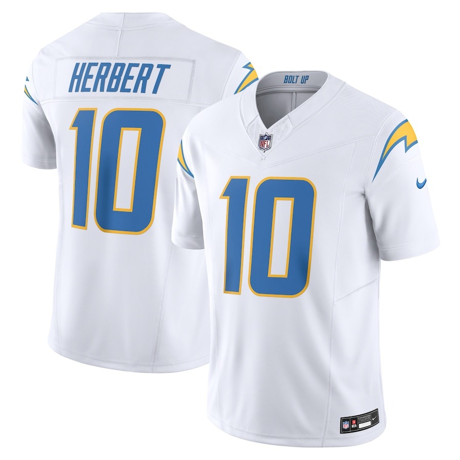 Men's Los Angeles Chargers Justin Herbert Nike White Vapor F.U.S.E. Limited Jersey - Jersey