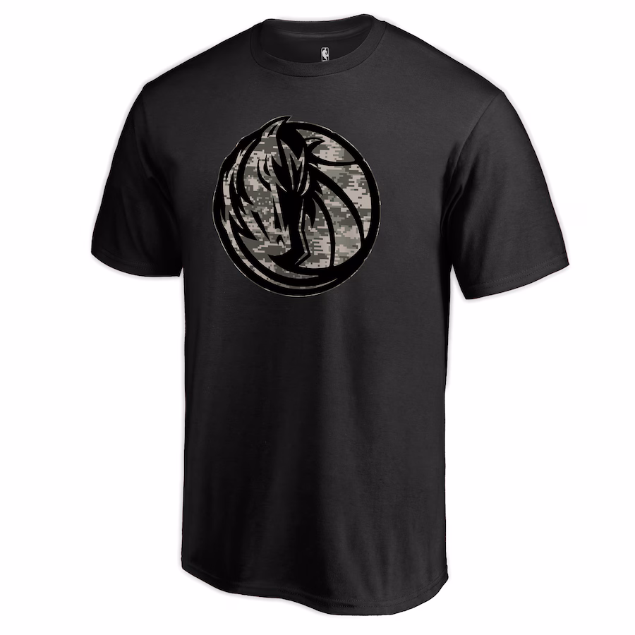 Men's Dallas Mavericks Black Cloak Camo T-Shirt - Jersey