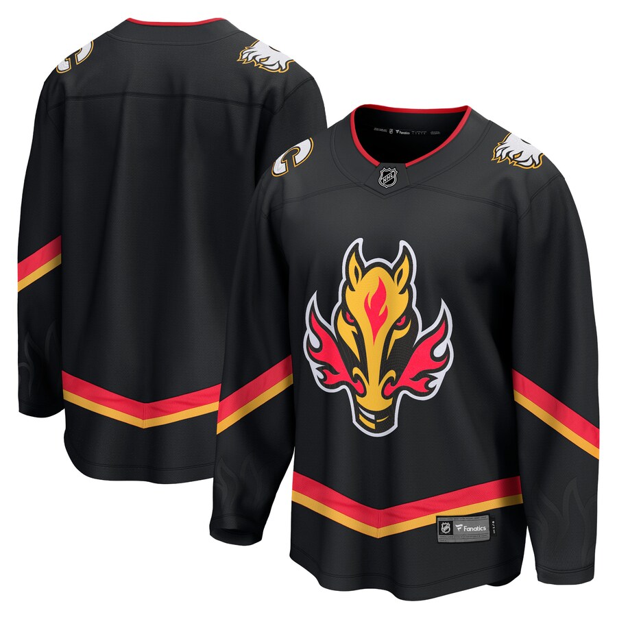 Men's Calgary Flames Fanatics Branded Black Alternate Premier Breakaway Jersey - Jersey