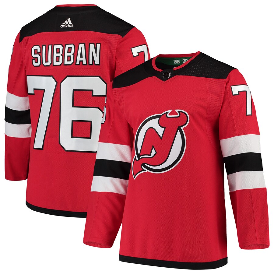 Men's New Jersey Devils P.K. Subban adidas Red Home Authentic Player Jersey - Jersey