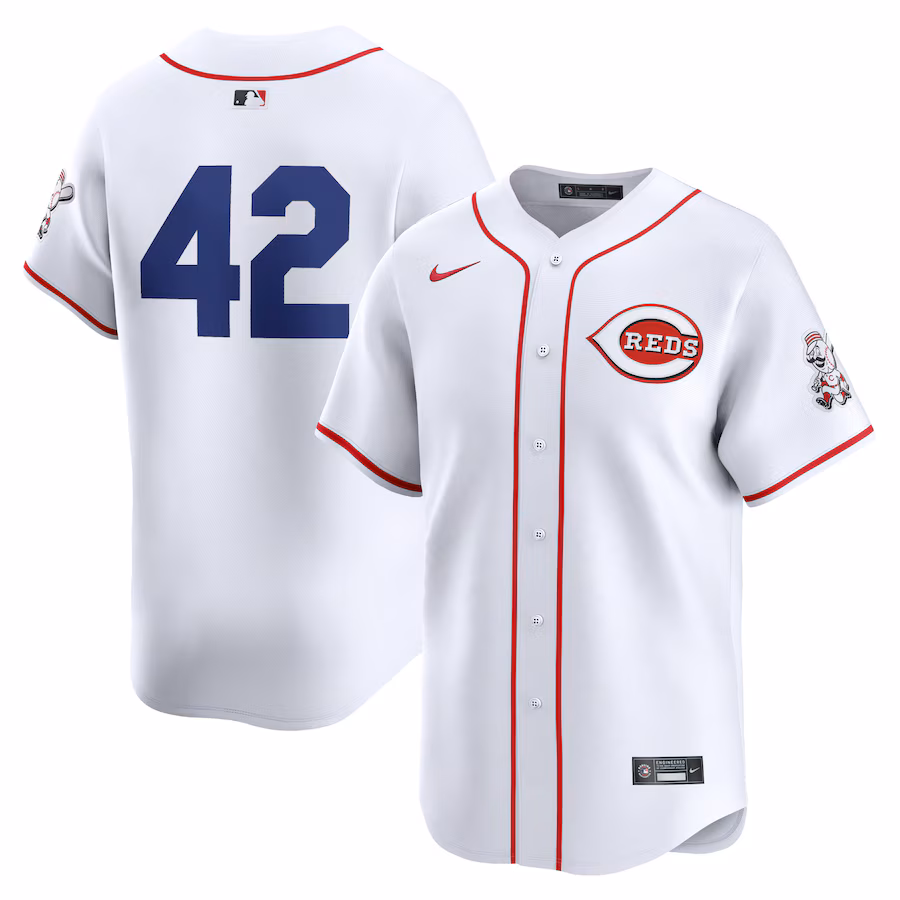 Men's Cincinnati Reds  Nike White 2024 Jackie Robinson Day Home Limited Jersey - Jersey