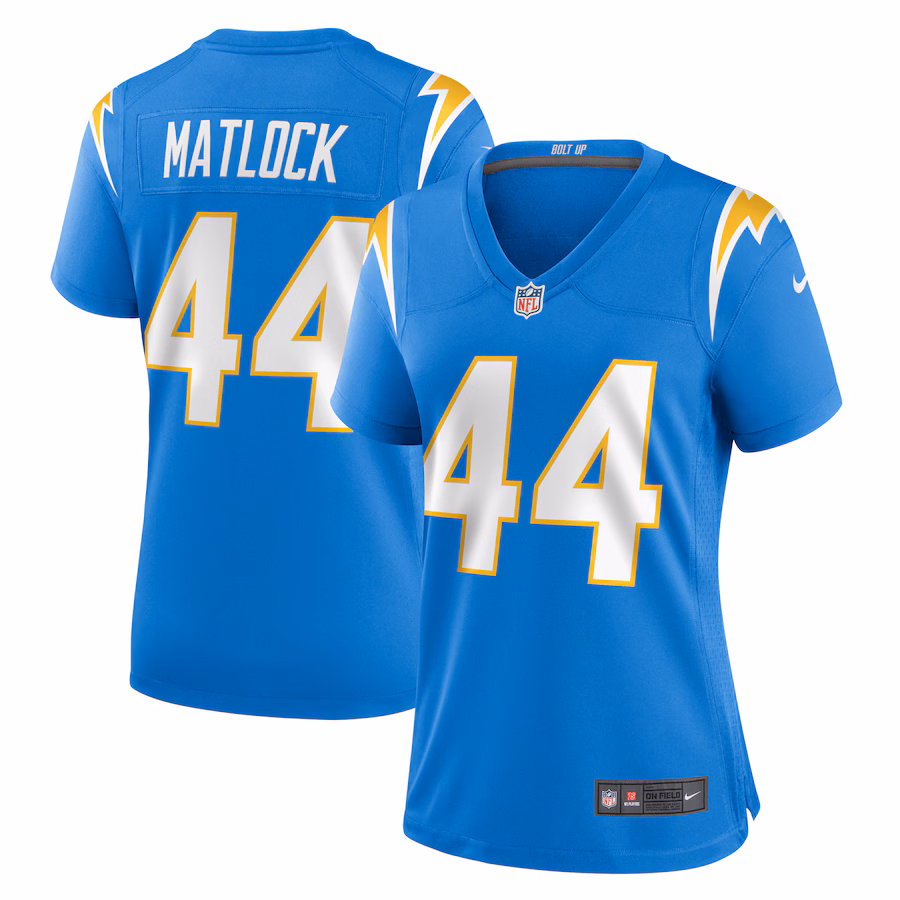 Women's Los Angeles Chargers Scott Matlock Nike Powder Blue Game Jersey - Jersey