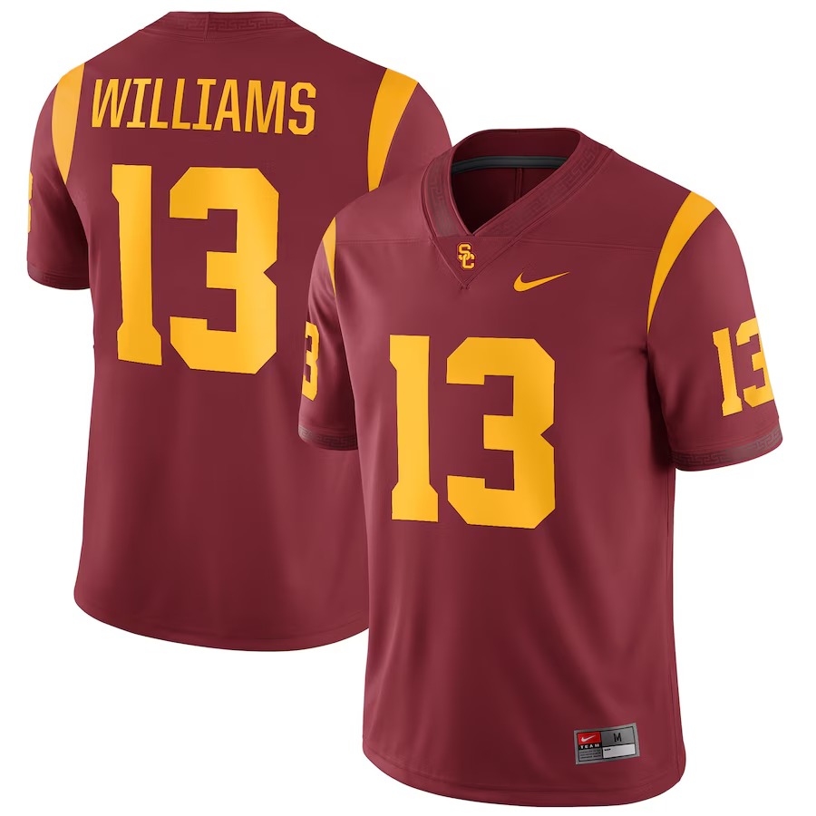 Caleb Williams USC Trojans Nike Replica Game Jersey - Cardinal - Jersey
