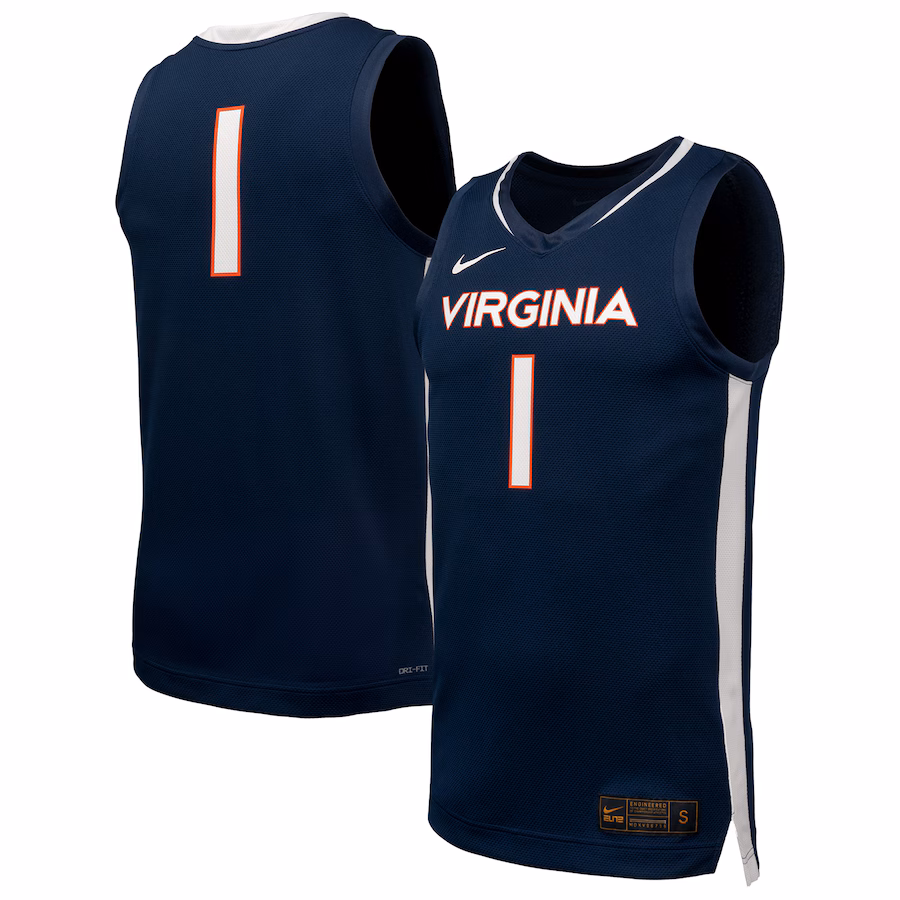 Men's Nike  Navy Virginia Cavaliers  Replica Basketball Jersey - Jersey