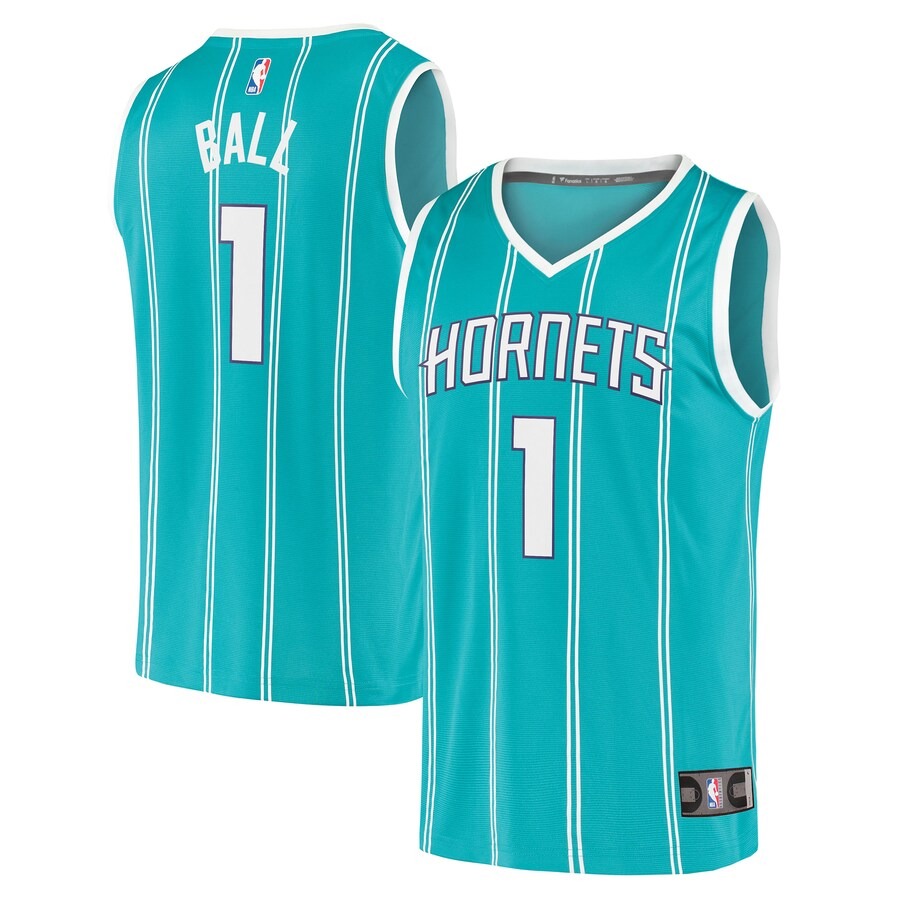 Men's Charlotte Hornets LaMelo Ball Fanatics Teal Fast Break Replica Jersey - Icon Edition - Jersey