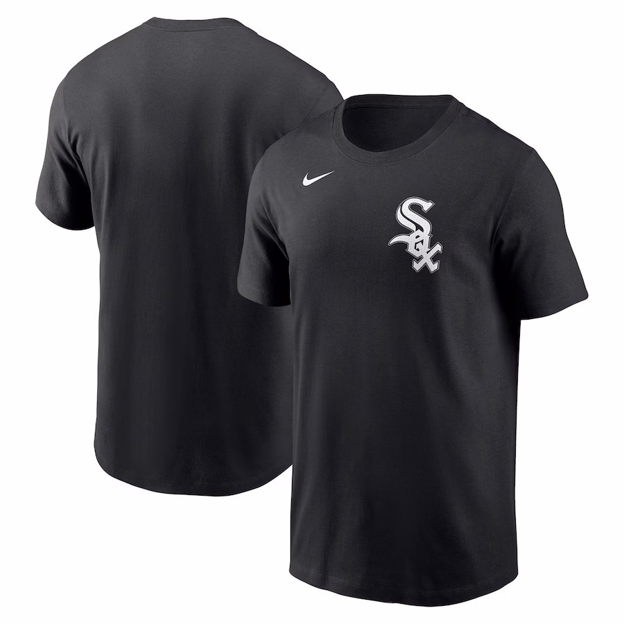 Men's Chicago White Sox Nike Black Fuse Wordmark T-Shirt - Jersey