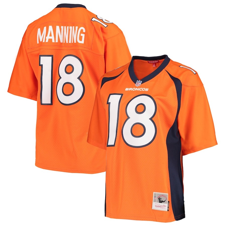 Women's Denver Broncos Peyton Manning Mitchell & Ness Orange Legacy Replica Player Jersey - Jersey