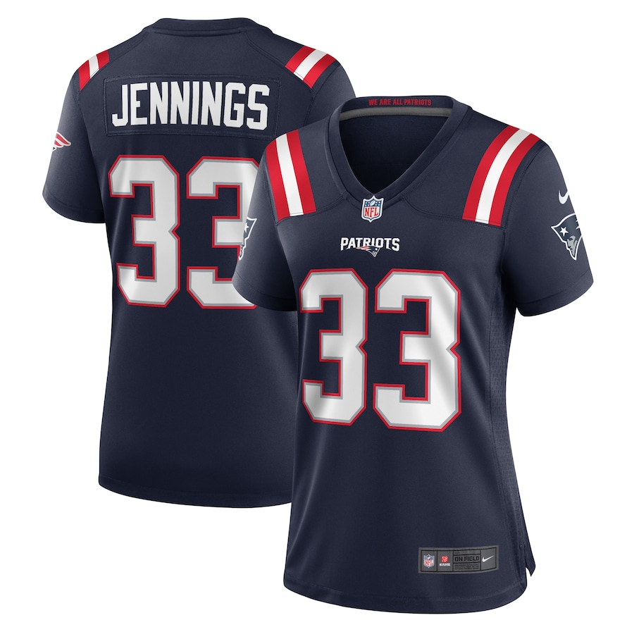 Women's New England Patriots Anfernee Jennings Nike Navy Game Jersey - Jersey