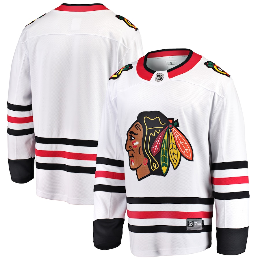 Men's Chicago Blackhawks Fanatics White Breakaway Away Jersey - Jersey