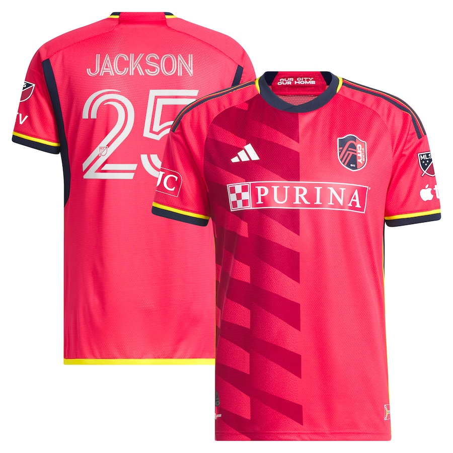 Men's St. Louis City SC Aziel Jackson adidas Red 2024 The Spirit Kit Authentic Player Jersey - Jersey