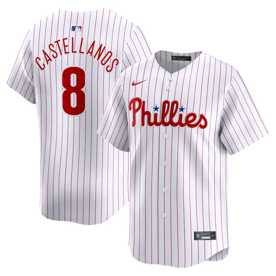 Men's Philadelphia Phillies Nick Castellanos Nike White Home Limited Player Jersey - Jersey