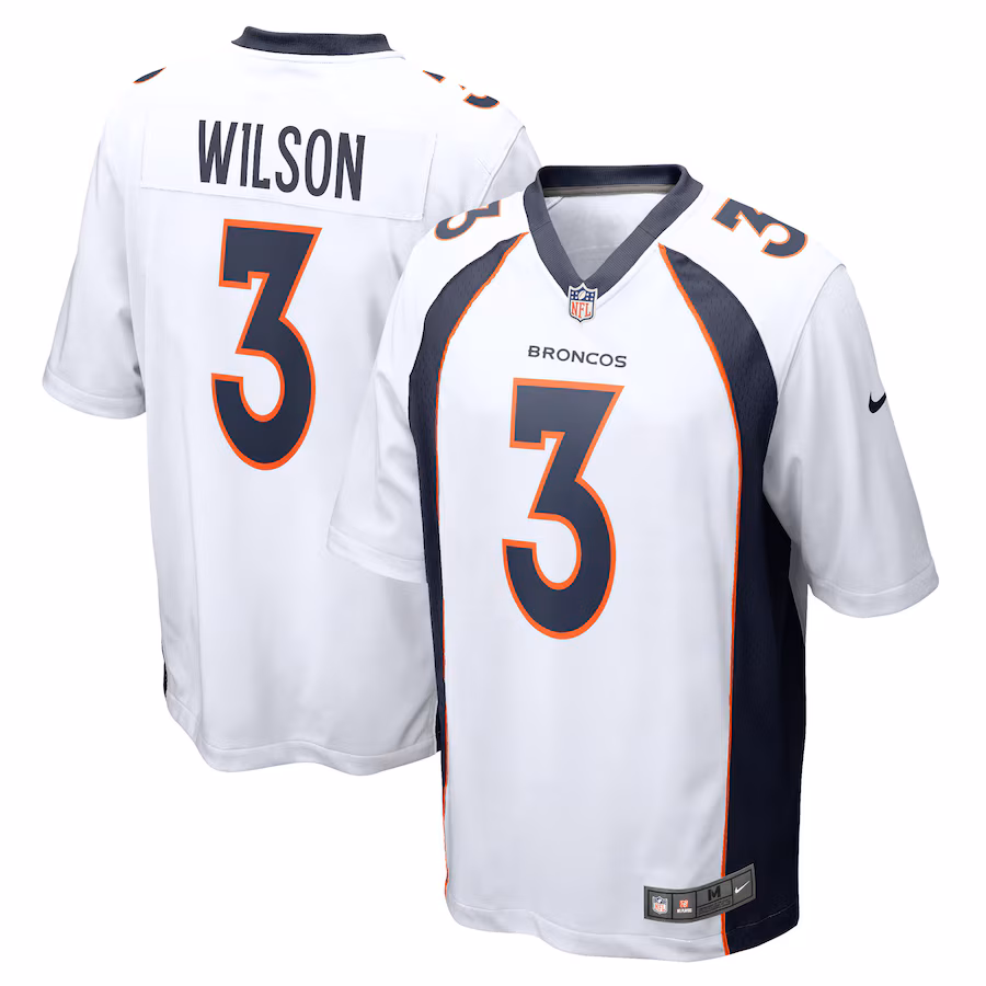 Men's Denver Broncos Russell Wilson Nike White Game Jersey - Jersey