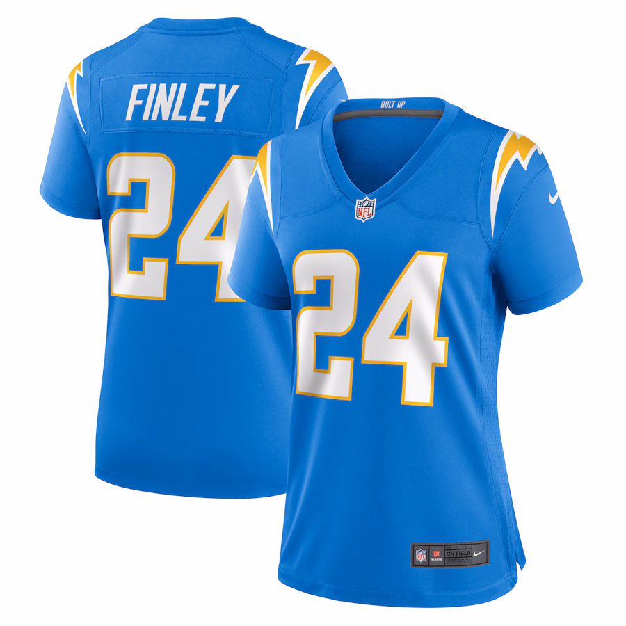 Women's Los Angeles Chargers AJ Finley Nike  Powder Blue Team Game Jersey - Jersey