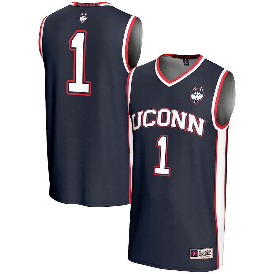 Men's GameDay Greats #1  Navy UConn Huskies  Lightweight Basketball Jersey - Jersey