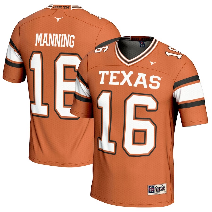 Arch Manning Texas Longhorns GameDay Greats Youth NIL Player Football Jersey - Texas Orange - Jersey