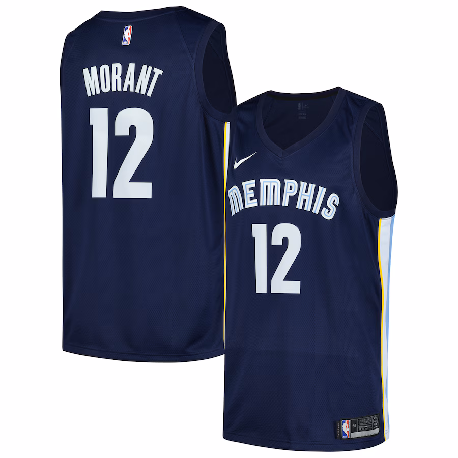 Men's Memphis Grizzlies Ja Morant Nike Navy Swingman Player Jersey - Icon Edition - Jersey