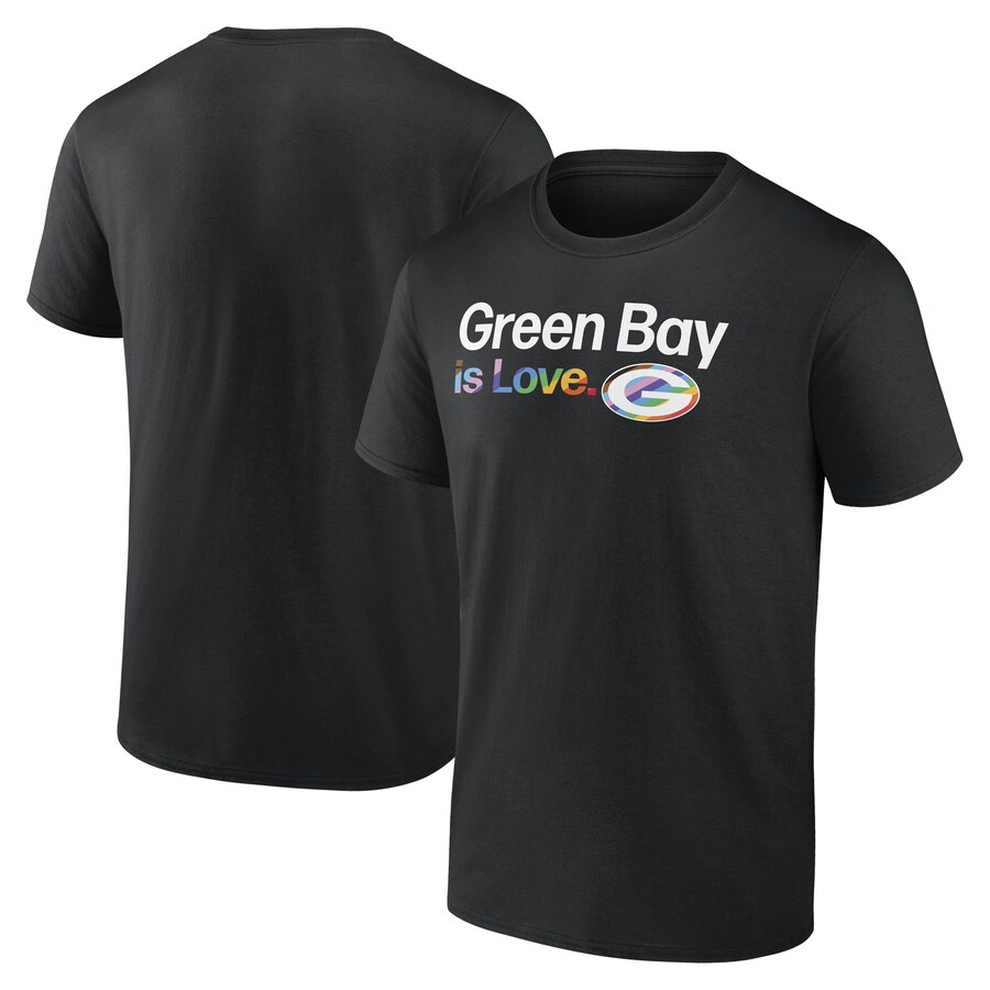 Men's Green Bay Packers Fanatics Black Pride T-Shirt - Jersey