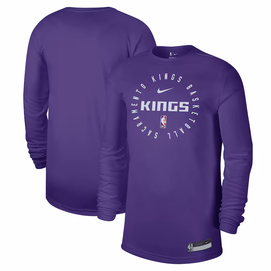 Men's Sacramento Kings Nike Purple 2024/25 Legend On-Court Practice Long Sleeve T-Shirt - Jersey