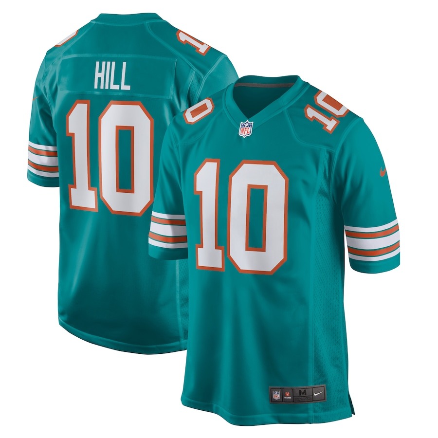 Men's Miami Dolphins Tyreek Hill Nike Aqua Alternate Game Jersey - Jersey