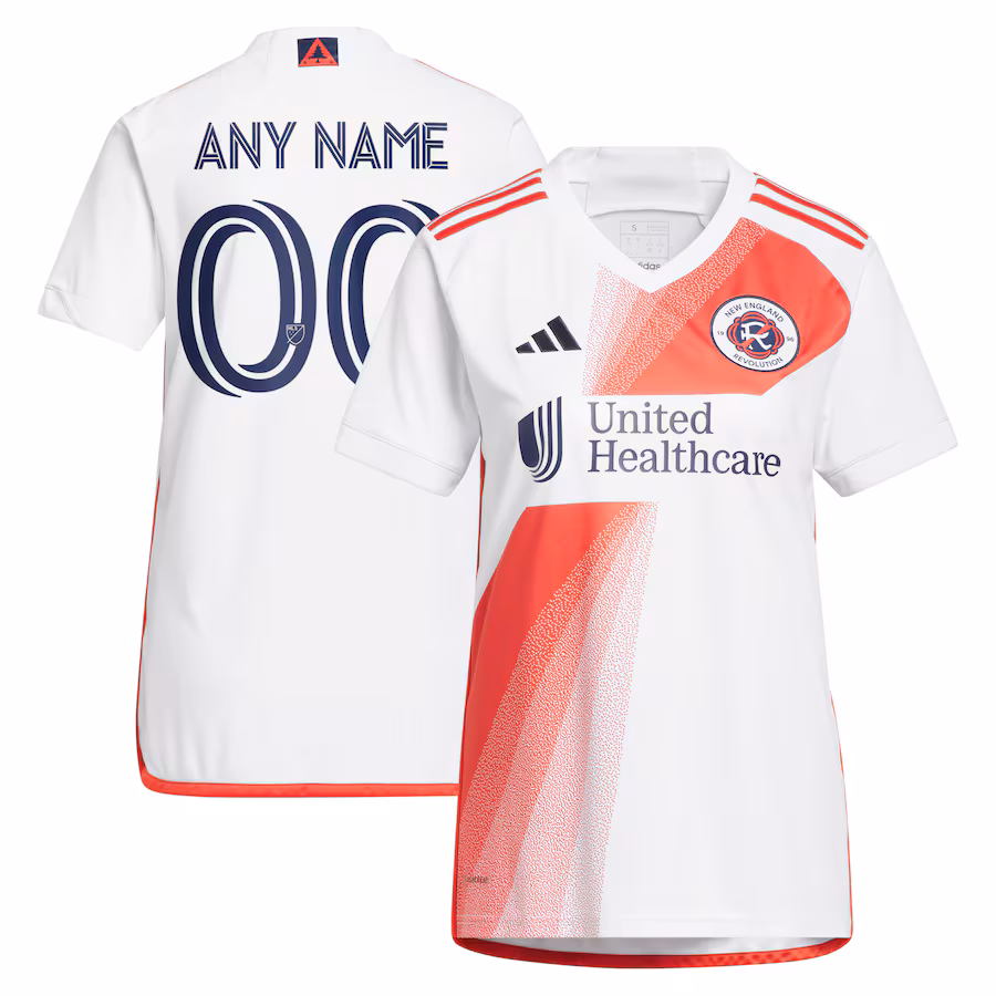 Women's New England Revolution adidas White 2023 Defiance Replica Custom Jersey - Jersey