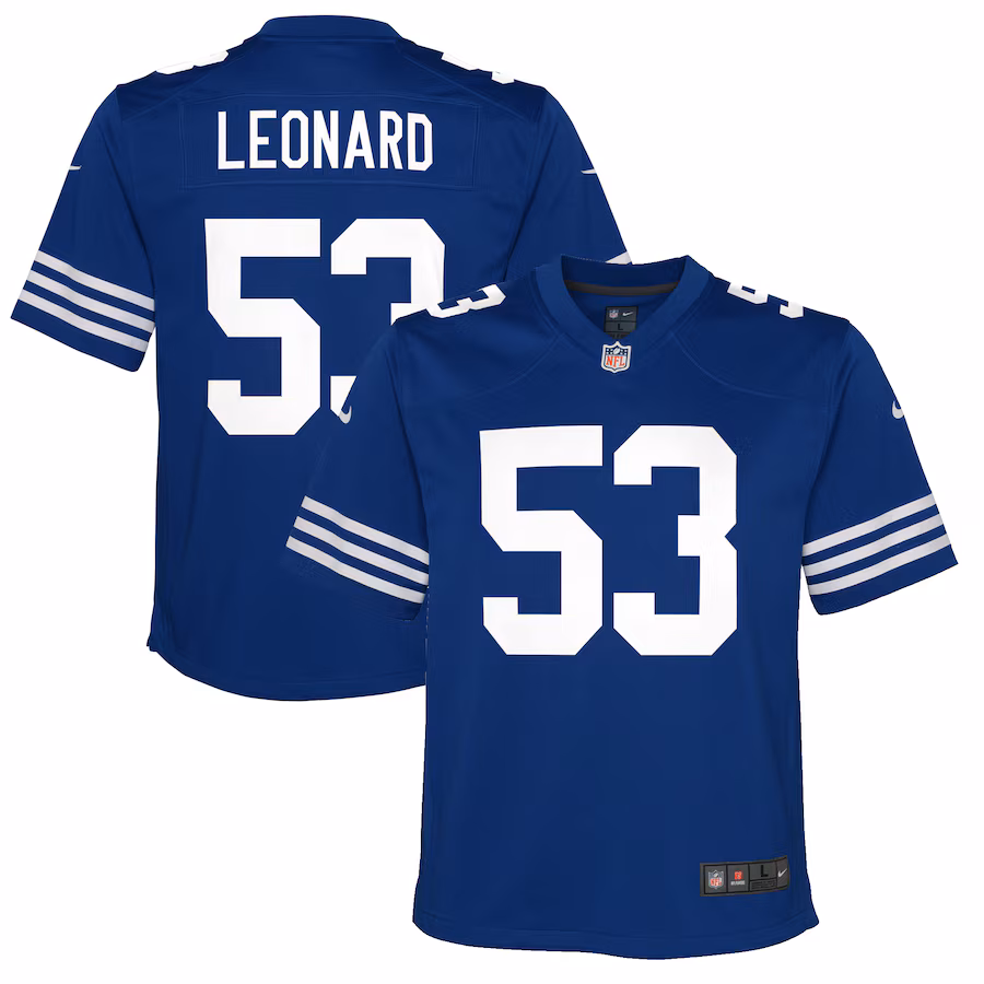 Youth Indianapolis Colts Shaquille Leonard Nike Royal Game Jersey - Jersey