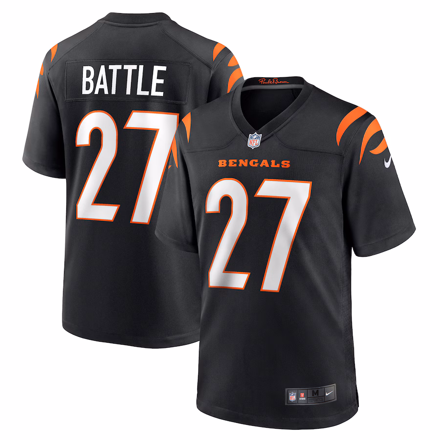 Men's Cincinnati Bengals Jordan Battle Nike  Black Team Game Jersey - Jersey