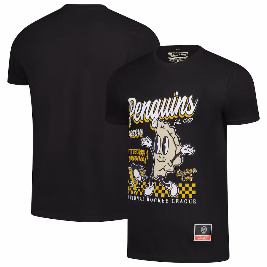 Men's Pittsburgh Penguins Mitchell & Ness Black Local Food T-Shirt - Jersey