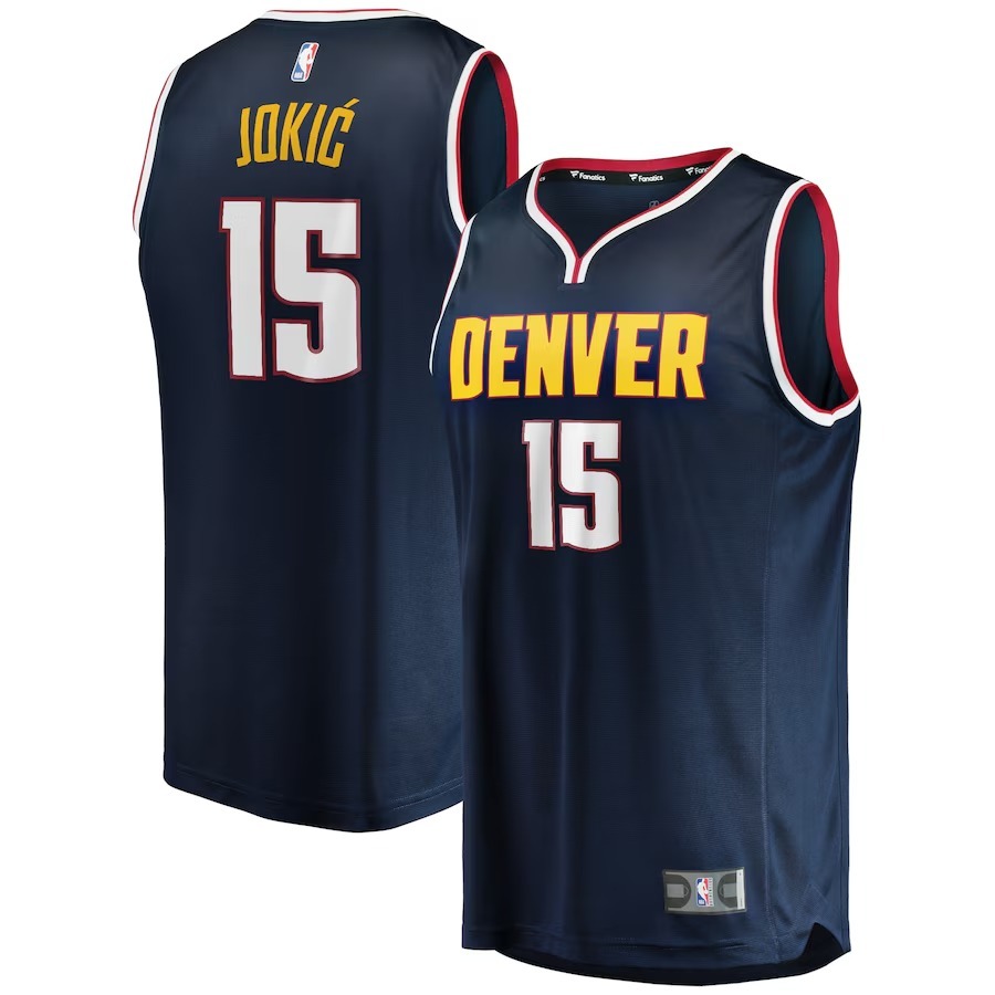 Men's Denver Nuggets Nikola Jokic Fanatics Navy Big & Tall Fast Break Player Jersey - Icon Edition - Jersey