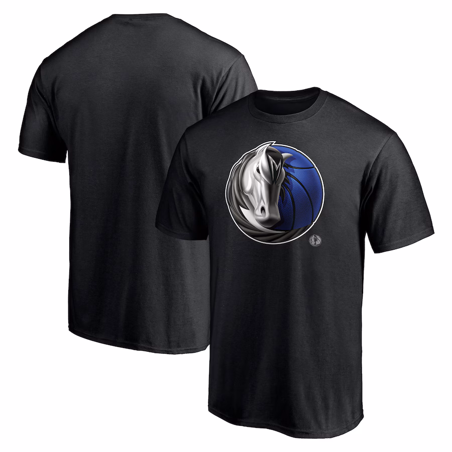 Men's Dallas Mavericks  Black Midnight Mascot T-Shirt - Jersey