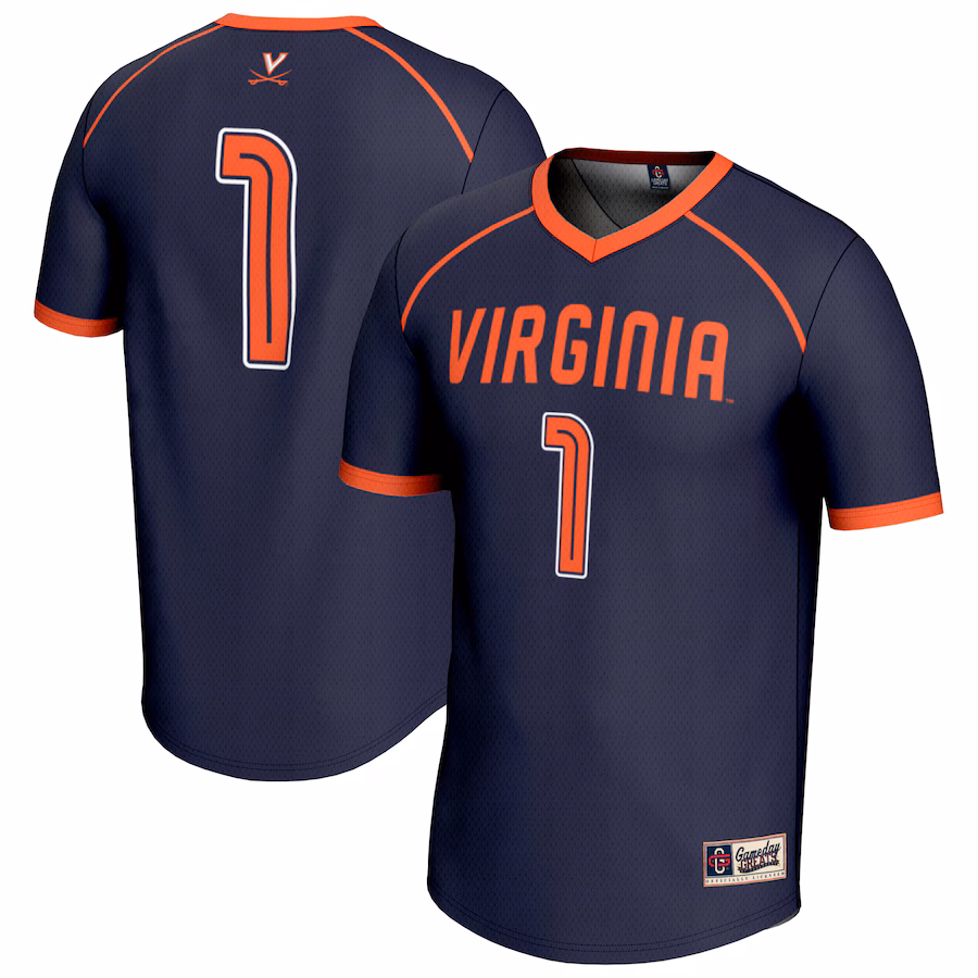 Youth GameDay Greats #1 Navy Virginia Cavaliers Lightweight Women's Lacrosse Fashion Jersey - Jersey