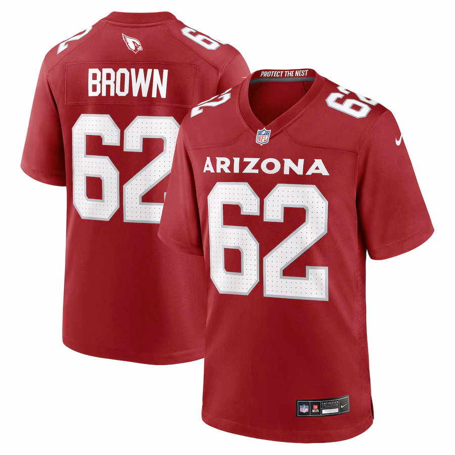Men's Arizona Cardinals Evan Brown Nike Cardinal Team Game Jersey - Jersey