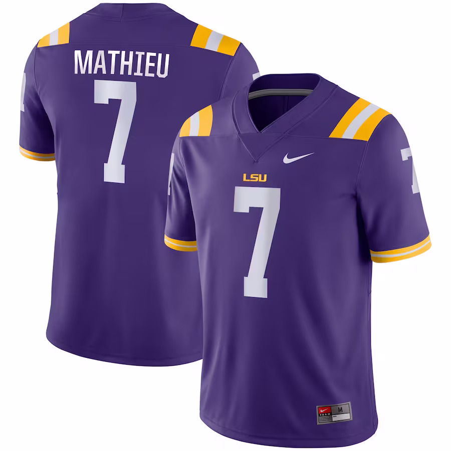 Tyrann Mathieu LSU Tigers Nike Game Jersey - Purple - Jersey