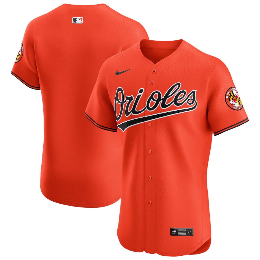Men's Baltimore Orioles Nike Orange Alternate Vapor Premier Elite Patch Jersey - Jersey