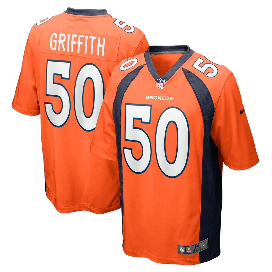 Men's Denver Broncos Jonas Griffith Nike Orange Game Jersey - Jersey