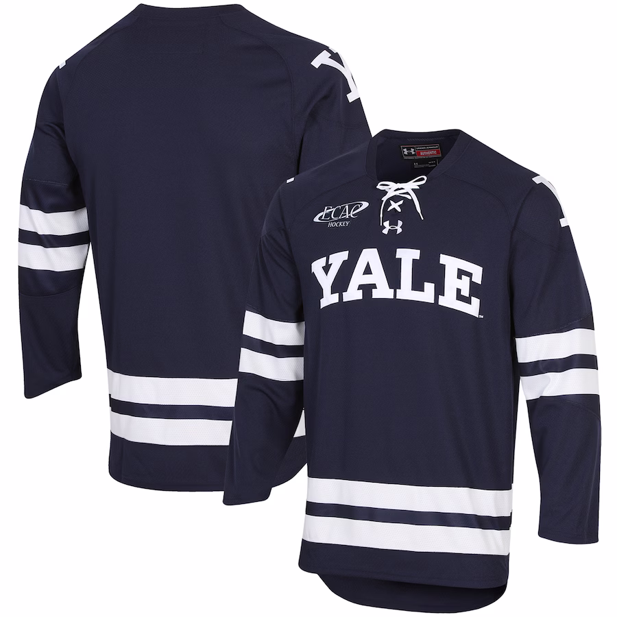Yale Bulldogs Under Armour UA Replica Hockey Jersey - Navy - Jersey