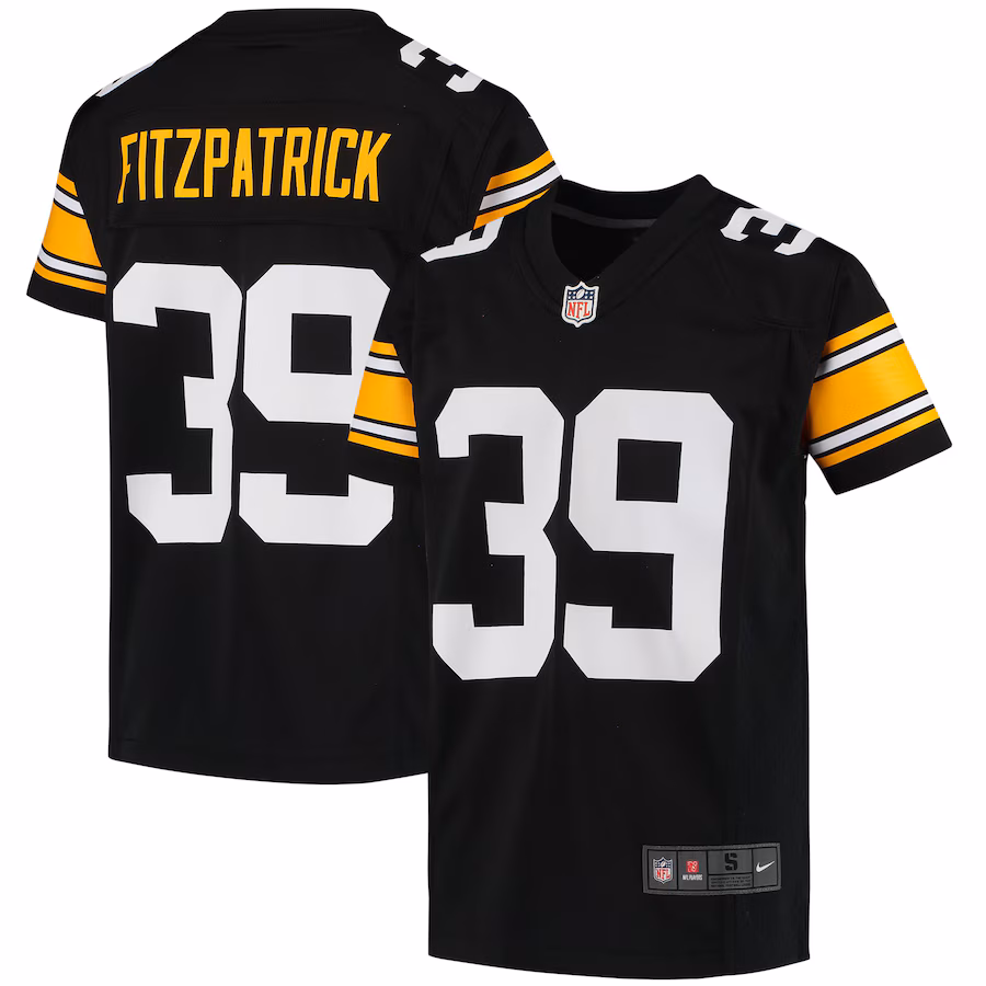 Youth Pittsburgh Steelers Minkah Fitzpatrick Nike Black Game Jersey - Jersey