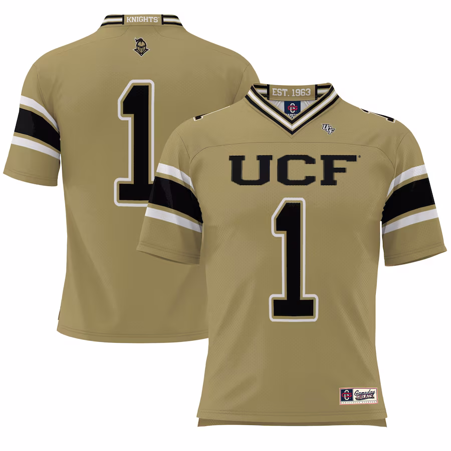 #1 UCF Knights GameDay Greats Youth Endzone Football Jersey - Gold - Jersey