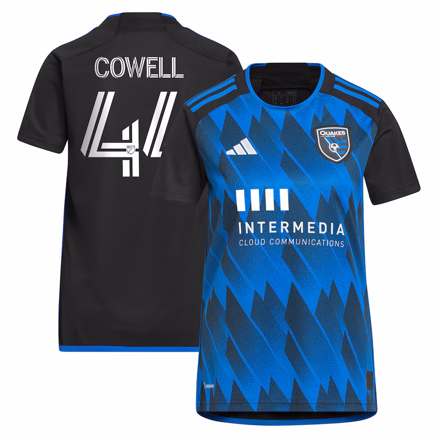 Women's San Jose Earthquakes Cade Cowell adidas Blue 2023 Active Fault Jersey Replica Jersey - Jersey