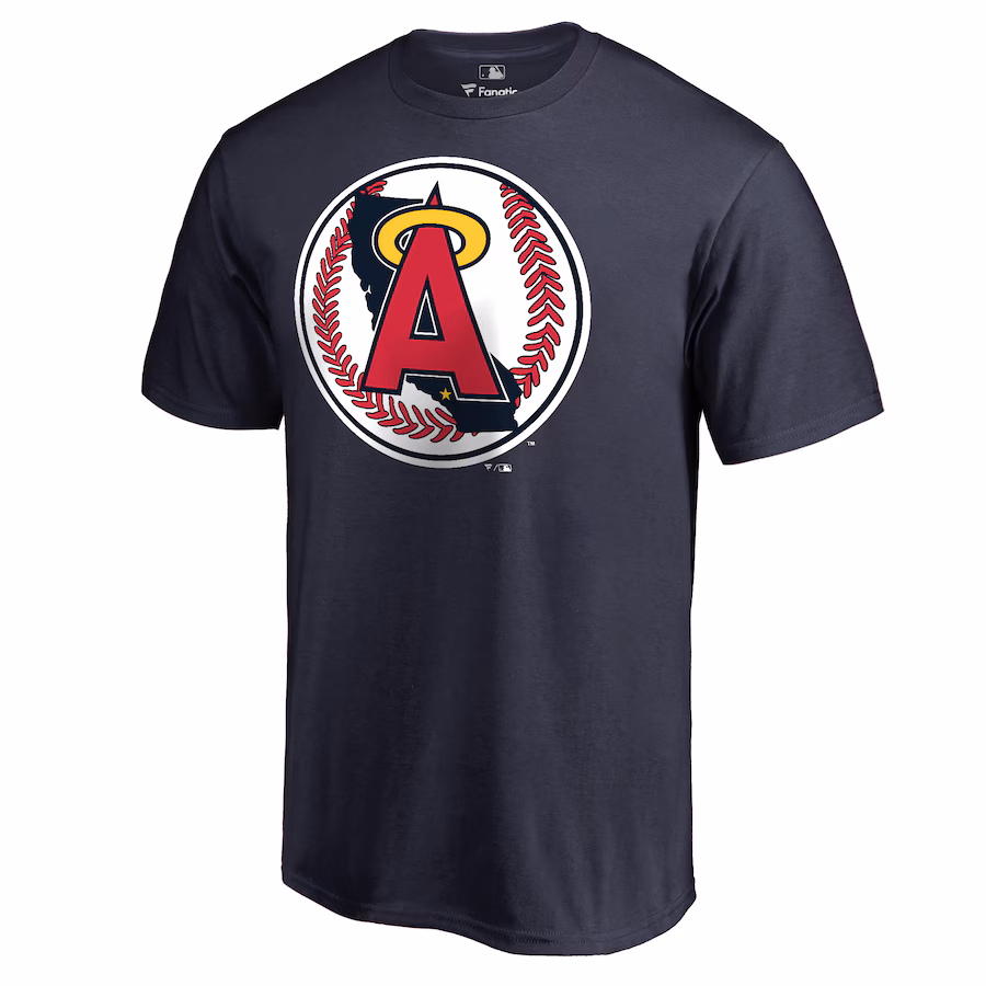 Men's California Angels Navy Cooperstown Collection Vintage Forbes T-Shirt - Jersey