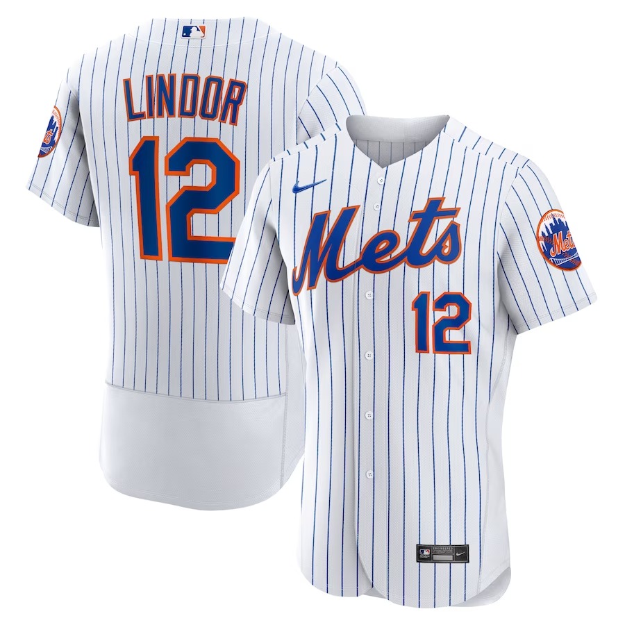 Men's New York Mets Francisco Lindor Nike White Home Authentic Player Jersey - Jersey