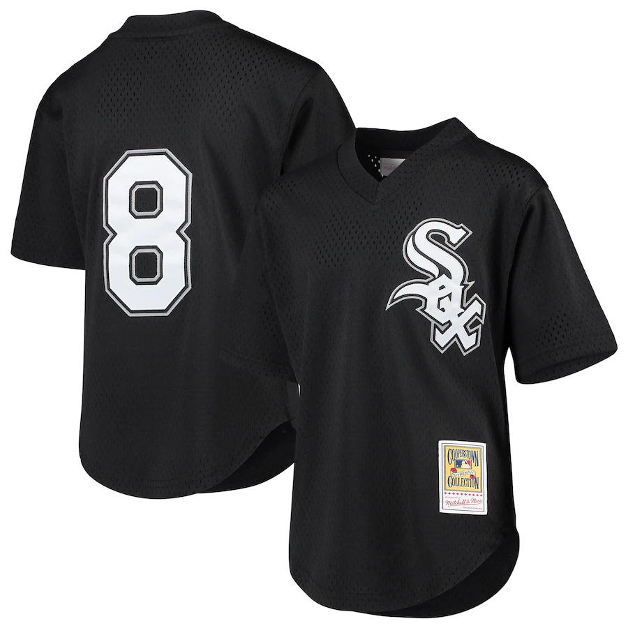 Youth Chicago White Sox Bo Jackson Mitchell & Ness Black Cooperstown Collection Mesh Batting Practice Jersey - Jersey