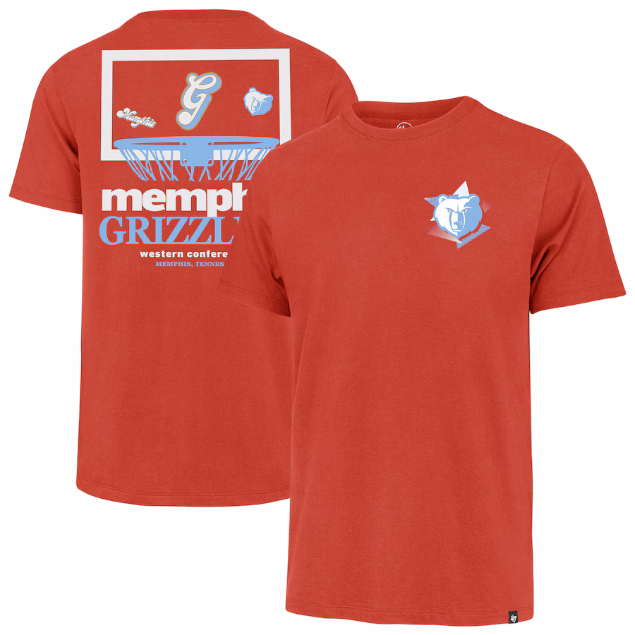 Men's Memphis Grizzlies  '47 Red City Edition Backboard T-Shirt - Jersey