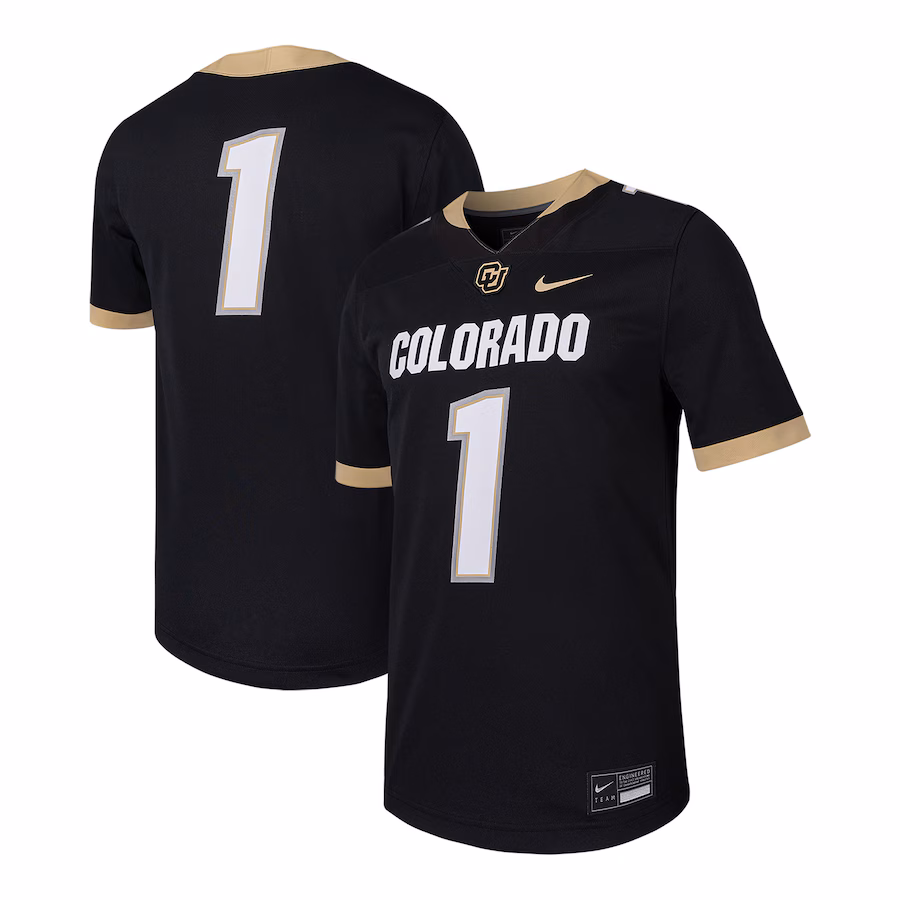 #1 Colorado Buffaloes Nike Untouchable Football Replica Jersey - Black - Jersey