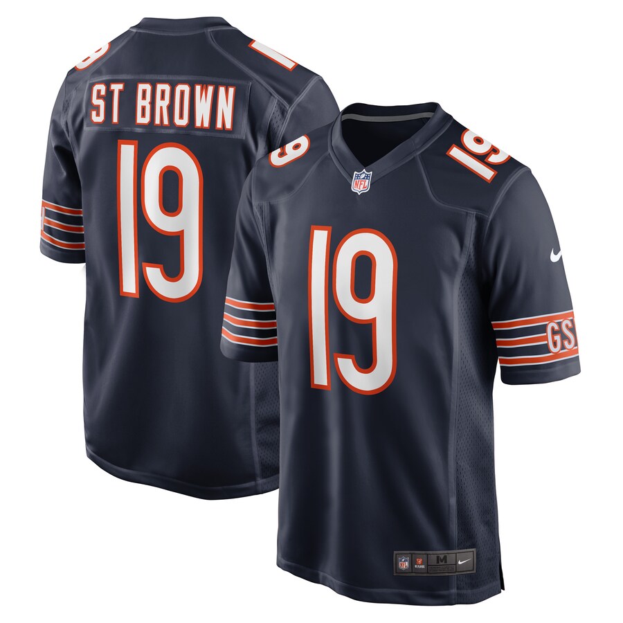 Men's Chicago Bears Equanimeous St. Brown Nike Navy Game Player Jersey - Jersey