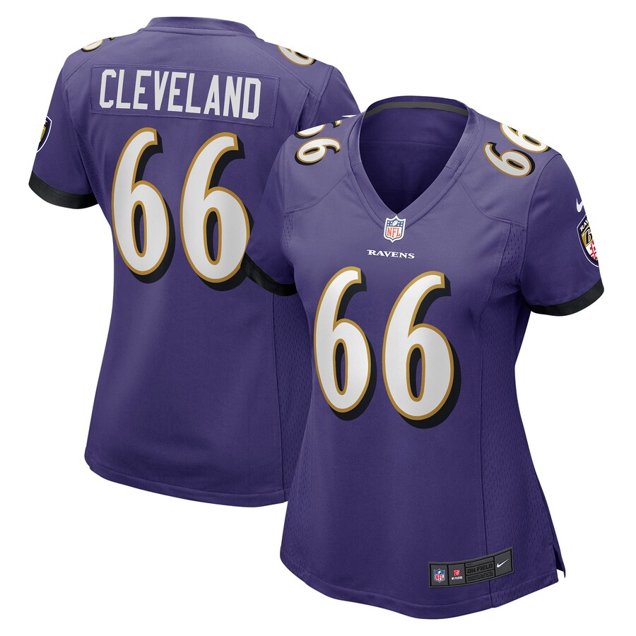 Women's Baltimore Ravens Ben Cleveland Nike Purple Game Jersey - Jersey