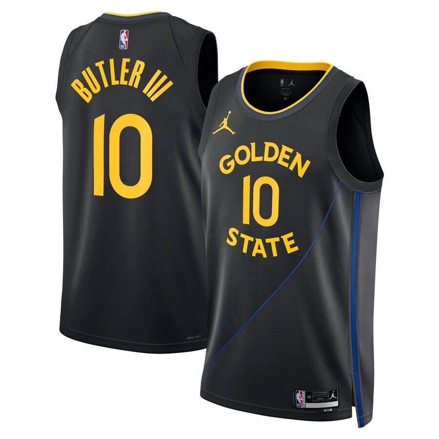 Unisex Golden State Warriors Jimmy Butler Jordan Brand Black Swingman Jersey - Statement Edition - Jersey