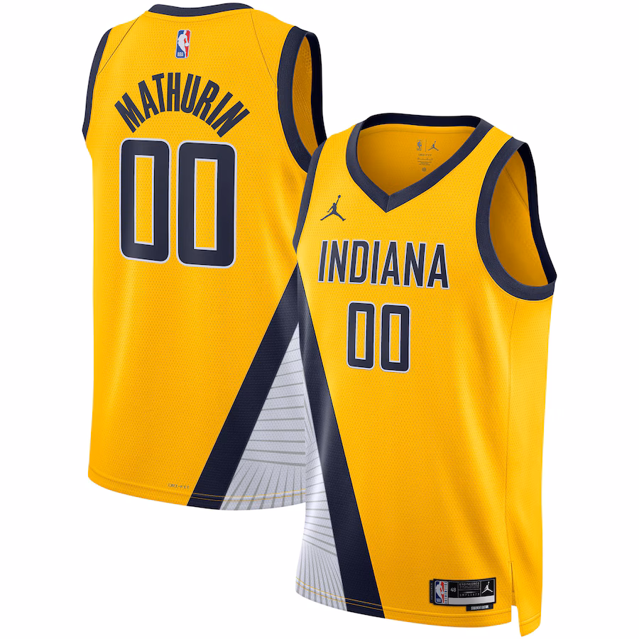 Unisex Indiana Pacers Bennedict Mathurin Jordan Brand Gold Swingman Jersey - Statement Edition - Jersey